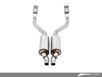 Audi C7 A6 3.0T Touring Edition Exhaust - Dual Outlet, Chrome Silver Tips AWE Tuning